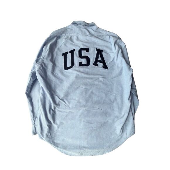 Vintage 1990’s Ralph Lauren Sport Men’s Blaire 100% Cotton USA Shirt Size L - Picture 4 of 10